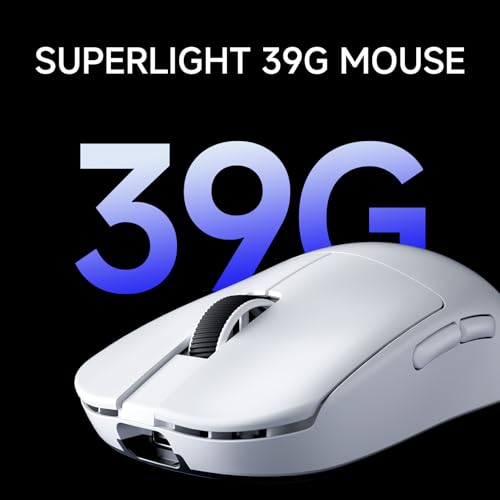 FOXMM x MCHOSE L7 Pro Superlight Maus 39 g, Sensor 26.000 DPI, 6 einstellbare DPI, Polling-Rate 8 K Hz mit 8 K Ultra-schnellem Empfänger, kabellose Gaming-Maus / kabelgebunden, BT/2,4 G, Akku 200 Bild 2