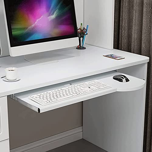 Verstellbare Holz-Tastaturablage, höhenunterhalb des Schreibtischs, Schieberegal für Tastatur und Maus, ergonomische Arbeitsplatzlösung für Home Office und Gaming Setup Bild 1