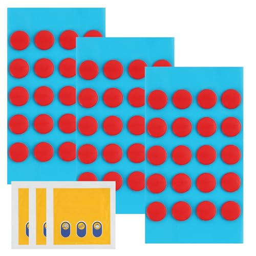 60 Stück Mouse Skates Set für Gaming Maus, Ultra Glatte Maus Skates aus 100% PTFE, Runde Rote Mouse Feet 6 mm, Perfekte Gleitpads für Logitech G PRO Wireless, Büro, FPS Spiele, Ersatz Mausfüße Bild 1