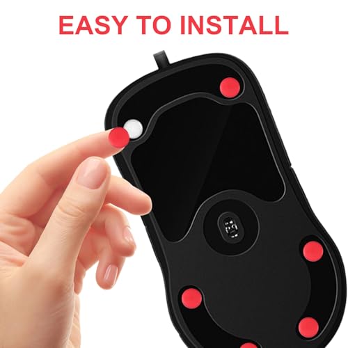 60 Stück Mouse Skates Set für Gaming Maus, Ultra Glatte Maus Skates aus 100% PTFE, Runde Rote Mouse Feet 6 mm, Perfekte Gleitpads für Logitech G PRO Wireless, Büro, FPS Spiele, Ersatz Mausfüße Bild 5