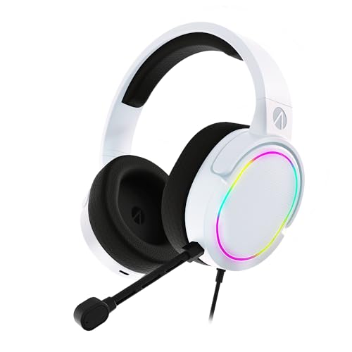 STEALTH Panther RGB-LED-Gaming-Headset, weiß, kompatibel mit PS4/PS5, XBOX, Switch, PC mit flexiblem Mikrofon, 3,5-mm-Klinkenstecker, 1,5 m Kabel, leicht, bequem und langlebig Bild 6
