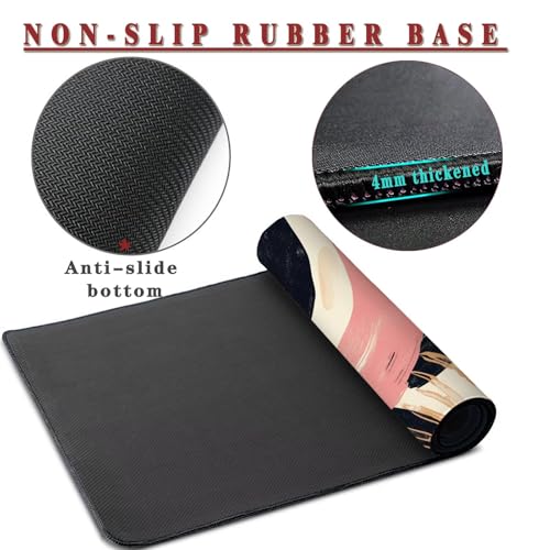 Mauspad XXL 900x600x4mm Wasserdicht Schreibtischunterlage rutschfeste Speed Gaming Mousepad Vintage (8) Groß Desk Mouse Mat Maus Pad, Schreibtisch Unterlage Deko für PC, MacBook, Laptop, Home Office Bild 3