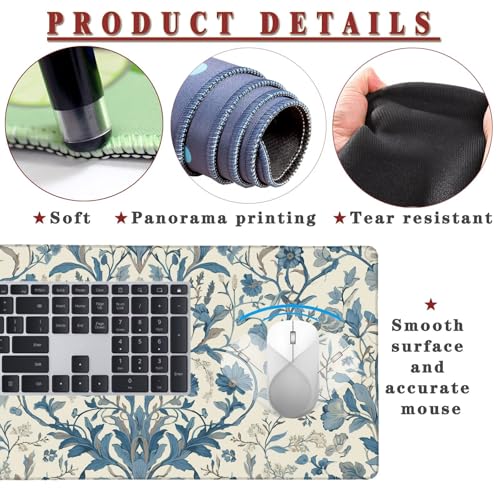 Mauspad XXL 1400x800x4mm Wasserdicht Schreibtischunterlage rutschfeste Speed Gaming Mousepad Wall (1) Groß Desk Mouse Mat Maus Pad, Schreibtisch Unterlage Deko für PC, MacBook, Laptop, Home Office Bild 4