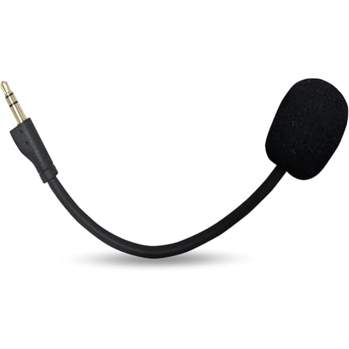 GERUI Ersatz Gaming Mikrofonarm für G PRO/G PRO X Kabellose Gaming Headsets,mit Abdeckung aus Schwamm 3.5 mm Jack Geräuschunterdrückung in Schwarz Bild 1