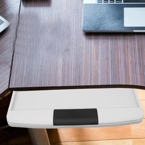 Ausziehbare Tastaturablage unter dem Schreibtisch, ausziehbare Computer-Schublade und Maus-Plattform für Heimbüro und Gaming, verstellbare ausziehbare Ablage für ergonomische Arbeitsplatzeinrichtung Bild 6