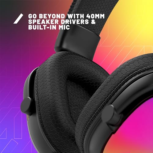 STEALTH RADAR Light Up Gaming Headset - Glow Black, Kompatibel mit Spielekonsolen, Handy und PC Bild 4