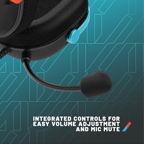 STEALTH RADAR Gaming Headset - Blau/Rot, Kompatibel mit Spielekonsolen, Handy und PC Bild 6