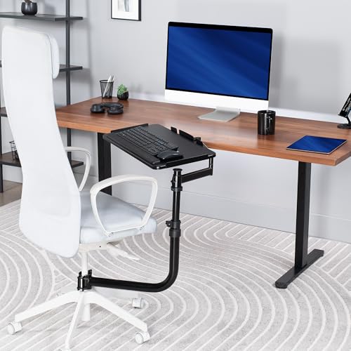 VIVO Office Chair Mounted 26 x 12 Inch Keyboard and Mouse Tray, Ergonomic Tilt, Full Motion 360 Degree Rotation, Black, MOUNT-KB18CP Bild 2