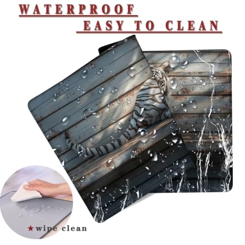 Mauspad XL 1000x400x4mm Wasserdicht Schreibtischunterlage rutschfeste Speed Gaming Mousepad Wall (2) Groß Desk Mouse Mat Maus Pad, Schreibtisch Unterlage Deko für PC, MacBook, Laptop, Home Office Bild 2