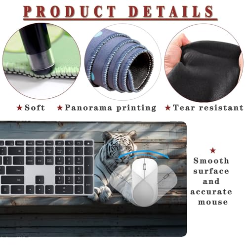 Mauspad XL 1000x400x4mm Wasserdicht Schreibtischunterlage rutschfeste Speed Gaming Mousepad Wall (2) Groß Desk Mouse Mat Maus Pad, Schreibtisch Unterlage Deko für PC, MacBook, Laptop, Home Office Bild 4