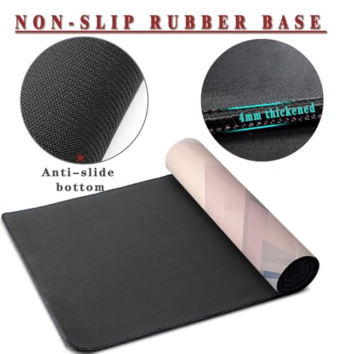 Mauspad XL 1000x400x4mm Wasserdicht Schreibtischunterlage rutschfeste Speed Gaming Mousepad Wall (4) Groß Desk Mouse Mat Maus Pad, Schreibtisch Unterlage Deko für PC, MacBook, Laptop, Home Office Bild 3