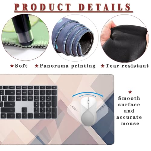 Mauspad XL 1000x400x4mm Wasserdicht Schreibtischunterlage rutschfeste Speed Gaming Mousepad Wall (4) Groß Desk Mouse Mat Maus Pad, Schreibtisch Unterlage Deko für PC, MacBook, Laptop, Home Office Bild 4
