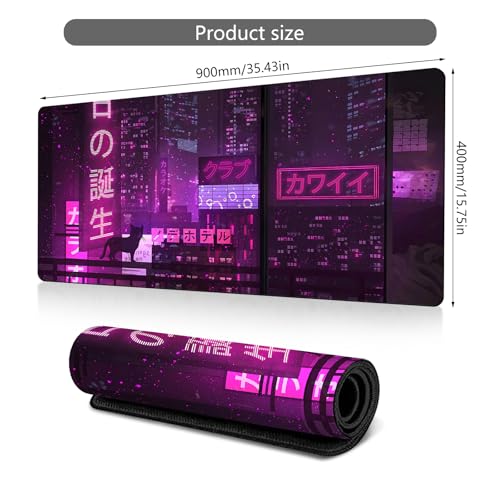 Japanische Anime Large Gaming Maus Pad Mit Genähten Kantigem Nicht Überrutschen Naturkautschuk Basis wasserdichte Laptop Matten Gaming Maus Bild 7