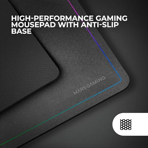 Mars Gaming MCPWX, Spanisch, Kabelloses Gaming-Combo, DualPro Link 2.4GPRO-Technologie, Vollformat-FRGB-Tastatur mit Multimedia-Steuerung + RGB 3200DPI Maus + rutschfeste 360x260mm-Mausmatte, Schwarz Bild 5