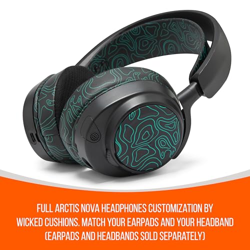WC-Seitenplatten für Arctis Nova-Headsets von Wicked Cushions | Passend für Arctis Nova Pro Wireless/Pro Wired/Nova Elite/Nova 7 / 7X / 7P | Midnight FrankP Bild 4