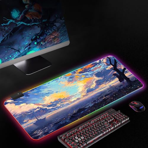 Gaming Mousepad PC Accessoires Schreibtischmatte Erweiterte Pad Maus Schreibtisch Innenraum Mit LED Maus Bild 3