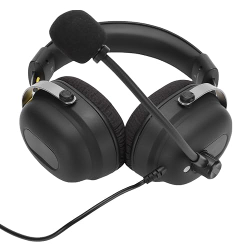Luqeeg Wired USB Gaming Headset, 7.1 Surround Sound Stereo Subwoofer Gaming Kopfhörer mit Geräuschstündungs Mikrofon, Vielseitige Modi 3D Sound Field Clarity für Computer Laptop Bild 1