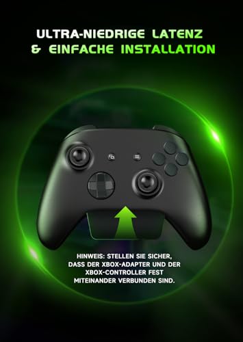 Wireless Gaming Headset für Xbox Series X|S, Xbox One, PS5, PS4, Noise Cancelling Bluetooth 5.3 Kabelloses Gaming Kopfhörer, PC Headset mit Mikrofon, 3D-Surround-Sound, 45H Batterie, Weiß Grün Farbe Bild 2