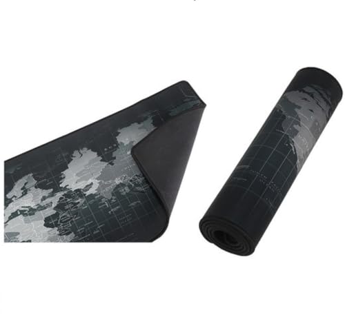 Mauspad, XXL, Weltkarte, 880 x 300 mm, rutschfeste Gummibasis, wasserdicht und verstärkte Kanten, ideal für Maus, Tastatur, Gaming-PC und Gamer Bild 3