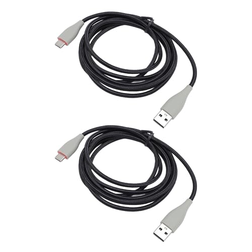 Fabater Gaming-Headset-Kabel, OFC, Geflochten, Nicht Verheddert, mit Kabelgebundenem Headset-Kabel, Ersatzkabel für MMX150 mit 2 Stück 2 M Typ C auf USB für Laptops und PCs Bild 1