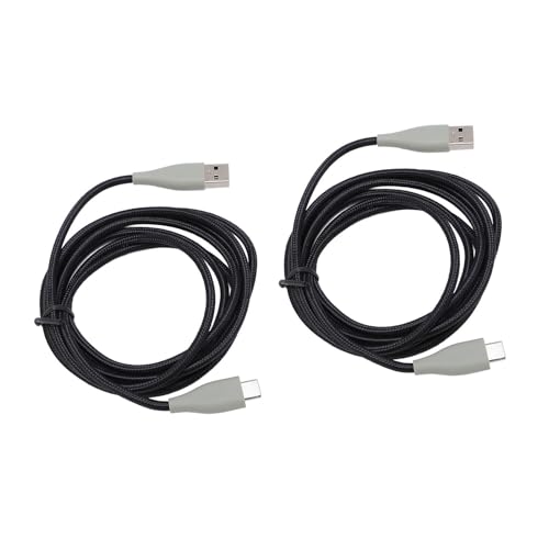 Fabater Gaming-Headset-Kabel, OFC, Geflochten, Nicht Verheddert, mit Kabelgebundenem Headset-Kabel, Ersatzkabel für MMX150 mit 2 Stück 2 M Typ C auf USB für Laptops und PCs Bild 3