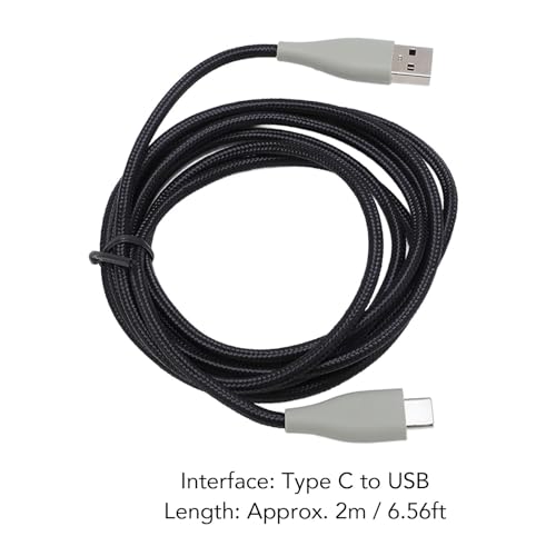 Fabater Gaming-Headset-Kabel, OFC, Geflochten, Nicht Verheddert, mit Kabelgebundenem Headset-Kabel, Ersatzkabel für MMX150 mit 2 Stück 2 M Typ C auf USB für Laptops und PCs Bild 7