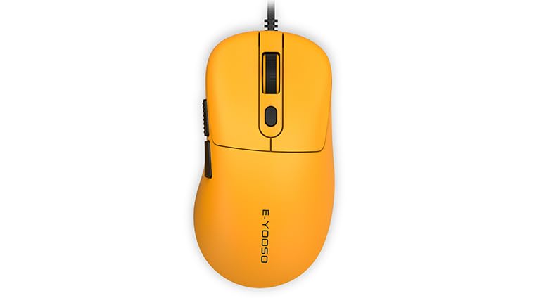 E-Yooso X51 Leichte 52g Gaming Maus mit Kabel - 4000 DPI, 1000Hz, 5 Programmierbare Tasten, Mattes Gehäuse, Stoffkabel, Flexible Stoffkabel, Präzise Klicks, Für PC/Laptop für Gaming & Office Bild 1