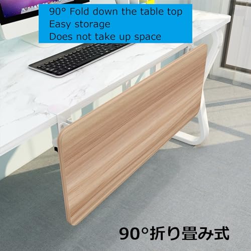 Verstellbarer 90° ergonomischer Desktop-Ständer für Tastatur & Maus, faltbare Holzverlängerung für Arbeit & Gaming, platzsparendes Design, Größen 55/65/75 x 25 cm Bild 3