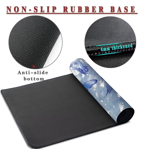 Mauspad XL 1000x400x4mm Wasserdicht Schreibtischunterlage rutschfeste Speed Gaming Mousepad Wall (6) Groß Desk Mouse Mat Maus Pad, Schreibtisch Unterlage Deko für PC, MacBook, Laptop, Home Office Bild 3
