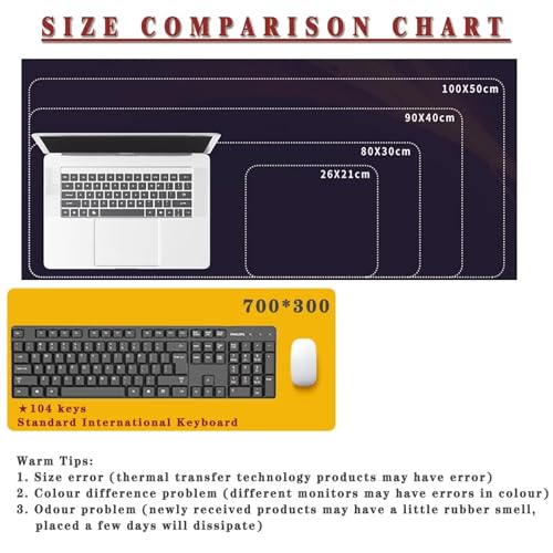 Mauspad XL 1000x400x4mm Wasserdicht Schreibtischunterlage rutschfeste Speed Gaming Mousepad Wall (6) Groß Desk Mouse Mat Maus Pad, Schreibtisch Unterlage Deko für PC, MacBook, Laptop, Home Office Bild 5