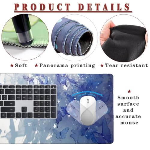 Mauspad XXL 900x600x4mm Wasserdicht Schreibtischunterlage rutschfeste Speed Gaming Mousepad Wall (6) Groß Desk Mouse Mat Maus Pad, Schreibtisch Unterlage Deko für PC, MacBook, Laptop, Home Office Bild 4
