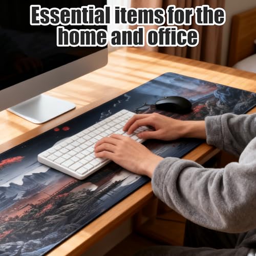 800 x 300 mm Gummimatten Gaming-Mauspads,Japanische Kunst Mauspads,Rutschfester Gummiboden,Der Chinesische Wind Ideale Größe Gaming Mauspad,Gamer Mouse Pad mit Nähten für Computer,Maus und Tastatur Bild 6