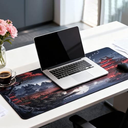 800 x 300 mm Gummimatten Gaming-Mauspads,Japanische Kunst Mauspads,Rutschfester Gummiboden,Der Chinesische Wind Ideale Größe Gaming Mauspad,Gamer Mouse Pad mit Nähten für Computer,Maus und Tastatur Bild 7