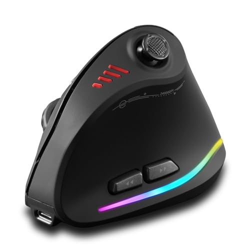 zelotes Kabellose Gaming Maus mit Joystick - 24.000DPI,Bluetooth (BT 5.0/3.0 + 2.4GHz),Wiederaufladbar,11 Programmierbare Tasten Funkmaus,Vertikale Ergonomische Maus Kabellos für Laptop,PC,Tablets Bild 1