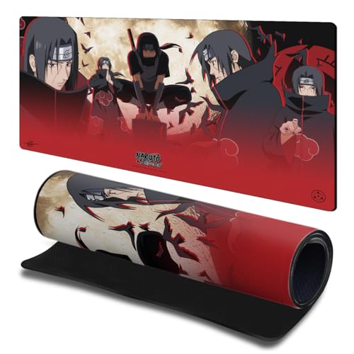 Head Case Designs Offizielle Naruto Shippuden Itachi Grafik Kunst 23.62 x 11.81 x 0.12 inches (600 x 300 mm) - L Gaming-Schreibtisch PC-Tastatur Mauspad Bild 1