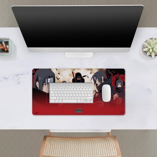 Head Case Designs Offizielle Naruto Shippuden Itachi Grafik Kunst 23.62 x 11.81 x 0.12 inches (600 x 300 mm) - L Gaming-Schreibtisch PC-Tastatur Mauspad Bild 3