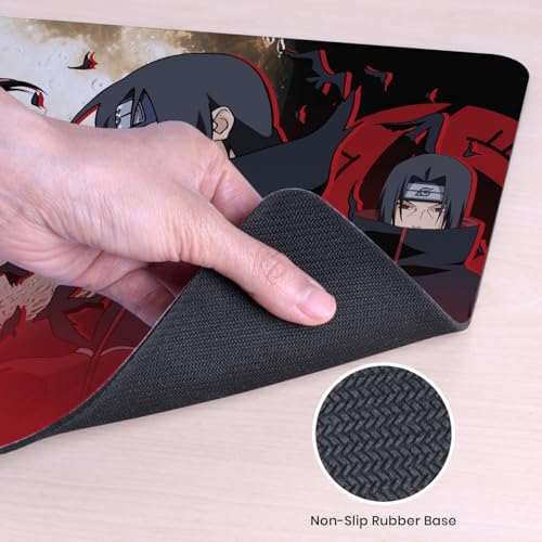 Head Case Designs Offizielle Naruto Shippuden Itachi Grafik Kunst 23.62 x 11.81 x 0.12 inches (600 x 300 mm) - L Gaming-Schreibtisch PC-Tastatur Mauspad Bild 5