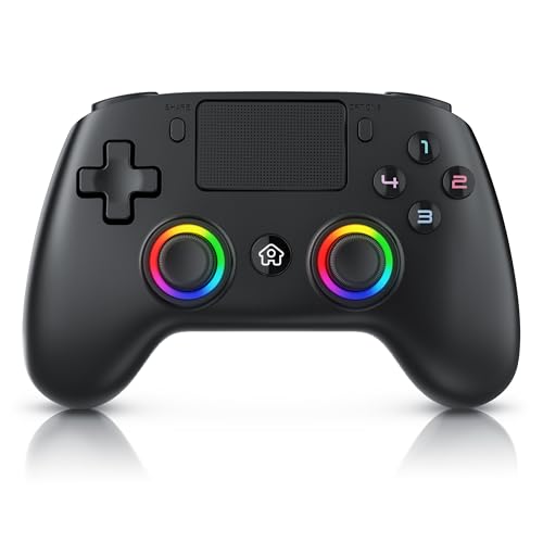 CSL - 2x Wireless Gamepad für PS4 und PC - PC Anschluss - Wireless Controller - Dual Vibration - Headset Ausgang - Turbo Funktion - Touchpad - Share-Taste - M-Taste für freie Belegung Bild 2