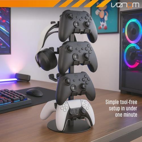 Venom Universeller Headset- & Controller-Ständer | 4-stufig Verstellbarer Metall-Organizer für Controller oder Headsets | Gaming-Ablage für PlayStation, Xbox, Nintendo Switch Bild 6