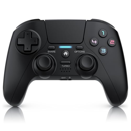 CSL - 4x Wireless Gamepad für PC und PS4 - PC Anschluss - Wireless Controller - Dual Vibration - Headset Ausgang - Turbo Funktion - Touchpad - Share-Taste - eingebauter Lautsprecher Bild 2