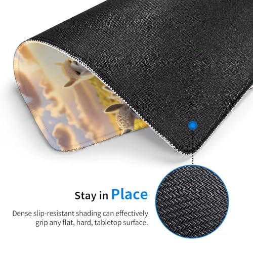 Mauspad Alpaka Sonnenblumen Klein Mousepad 300 x 250 mm - Vernähter Rand - rutschfest - für Gaming Büro Home - 30 x 25 cm Mouse Pad Mat - Mausunterlage klein f alle Maus Arten, Geschenk H-975 Bild 3
