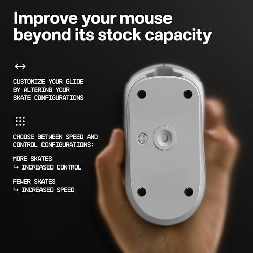 Wallhack PTFE Maus Dot-Skates Still | Universale Premium Skates für Gaming Mäuse | Ultra-Glattes Gleiten auf Stoff & Glaspads | Geschwindigkeit & Kontrolle Anpassen | Schnell & Einfach | Schwarz, 7mm Bild 2