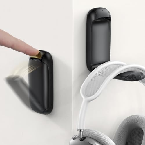 Lamicall Headset Halterung, Kopfhörer Halter - [Faltbar & Klein] Selbstklebender Gaming Headset Ständer für Schreibtisch/Wand, Kopfhörerhalter Headphone Haken Kleben für Airpods Max, Gaming Zubehör Bild 1