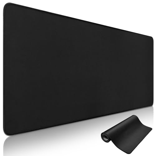 Niviy XXL Gaming Mauspad 1200 x 600mm Schwarz XXL Mousepad mit Vernähte Kanten Tischunterlage Großer Verbessert Präzision und Geschwindigkeit Mauspad für PC,Maus und Tastatur Bild 1