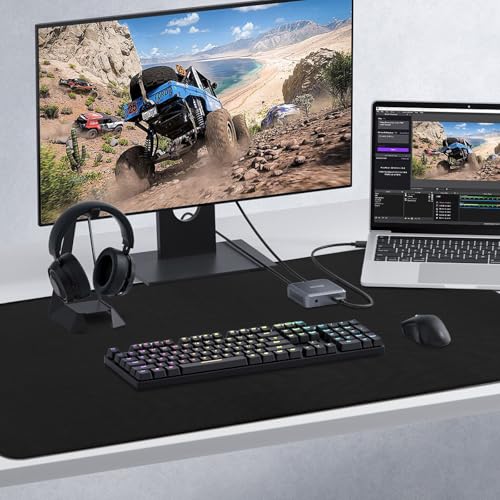 Niviy XXL Gaming Mauspad 1200 x 600mm Schwarz XXL Mousepad mit Vernähte Kanten Tischunterlage Großer Verbessert Präzision und Geschwindigkeit Mauspad für PC,Maus und Tastatur Bild 5