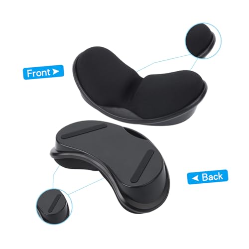 Maus Handgelenkauflage Memory Schaum Ergonomisches Mauspad Anti Rutsch Wellendesign Schwarz Büro Und Gaming Bild 4