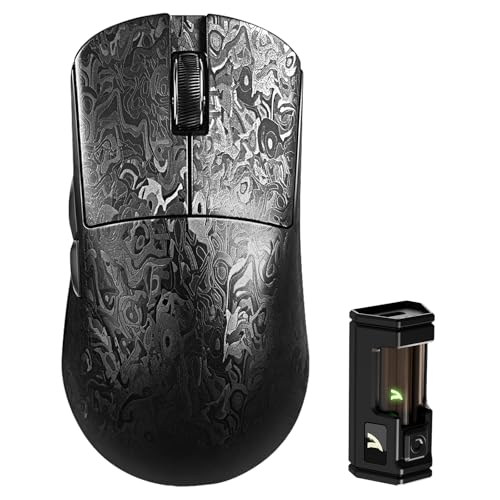 MAMBASNAKE x Attack Shark R11ULTRA Carbon Fiber Wireless Gaming Mouse, 8000Hz, 49g Superlight, 42000DPI, PAW3950MAX Sensor, Nordic 52840 Chip, Nano-Metal Ice Coating, 20000 FPS, BT/2.4G/USB-C Mice Bild 1