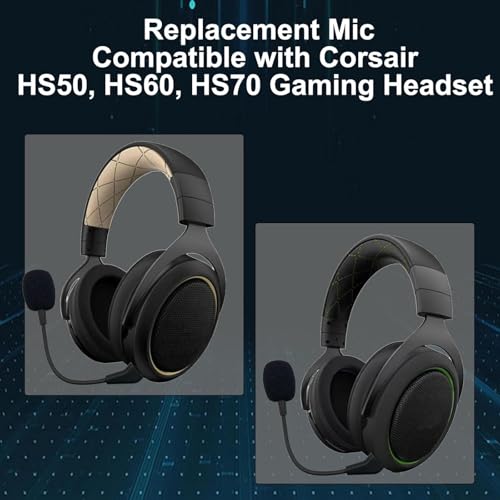 Ersatz Spielmikrofon für Corsair HS50 HS60 HS70 HS70 SE Gaming-Headset-Mikrofon mit Geräuschunterdrückung,3,5 mm Klinke,Schwarz Bild 2