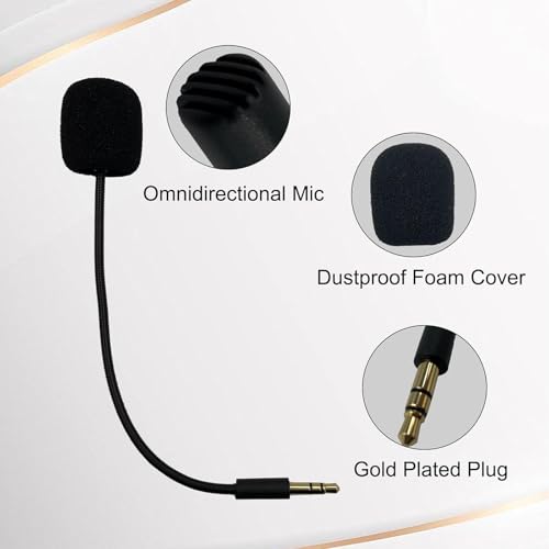 Ersatz Universal Mikrofon 3,5mm 3-Pol für Diktiergerät,Kopfhörern,Tablet,Laptop Abnehmbares Mikrofon mit Geräuschunterdrückung Professionelle Klangqualität Kristallklarer Sound Ra Bild 5
