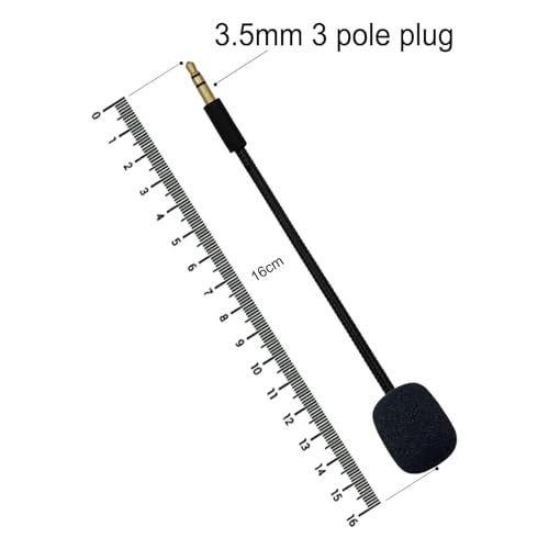 Ersatz Universal Mikrofon 3,5mm 3-Pol für Diktiergerät,Kopfhörern,Tablet,Laptop Abnehmbares Mikrofon mit Geräuschunterdrückung Professionelle Klangqualität Kristallklarer Sound Ra Bild 6